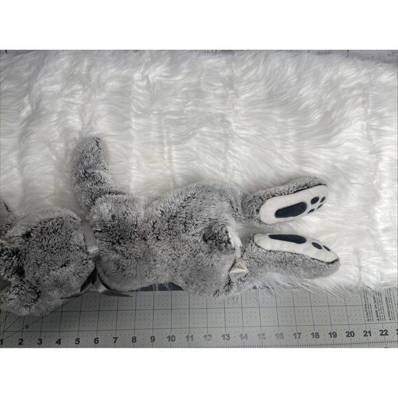 Retired Pier 1 Imports Plush Gray Bunny Rabbit 17in Embroidered Eyes Floppy Ears - Picture 5 of 8